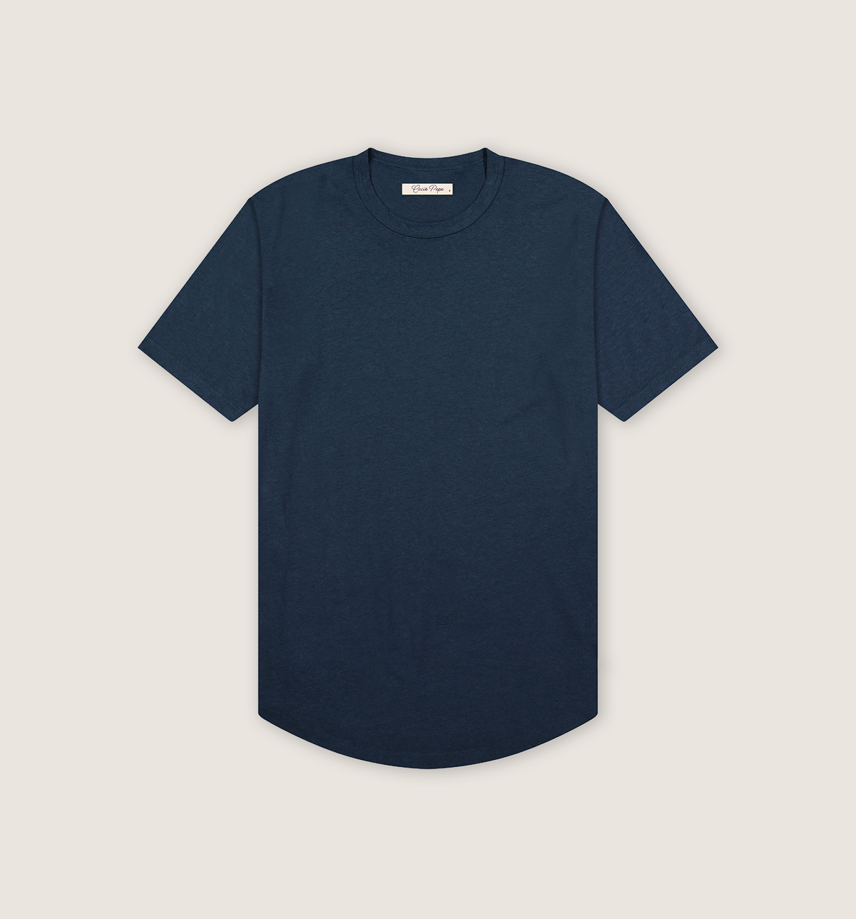 Organic Hemp Cotton Camisa Crew Marina