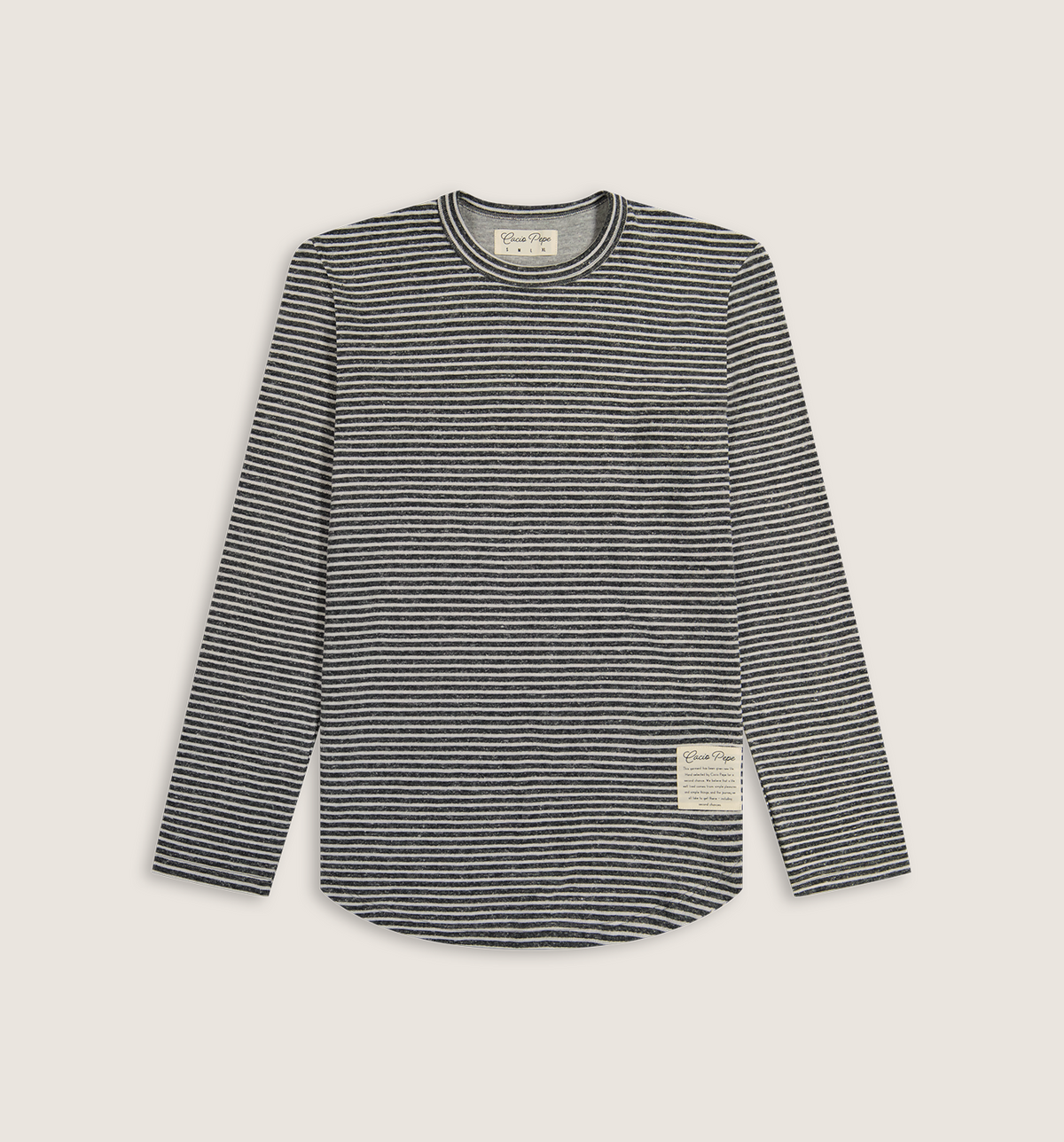 Deadstock Striped L/S Camisa Heather Grey