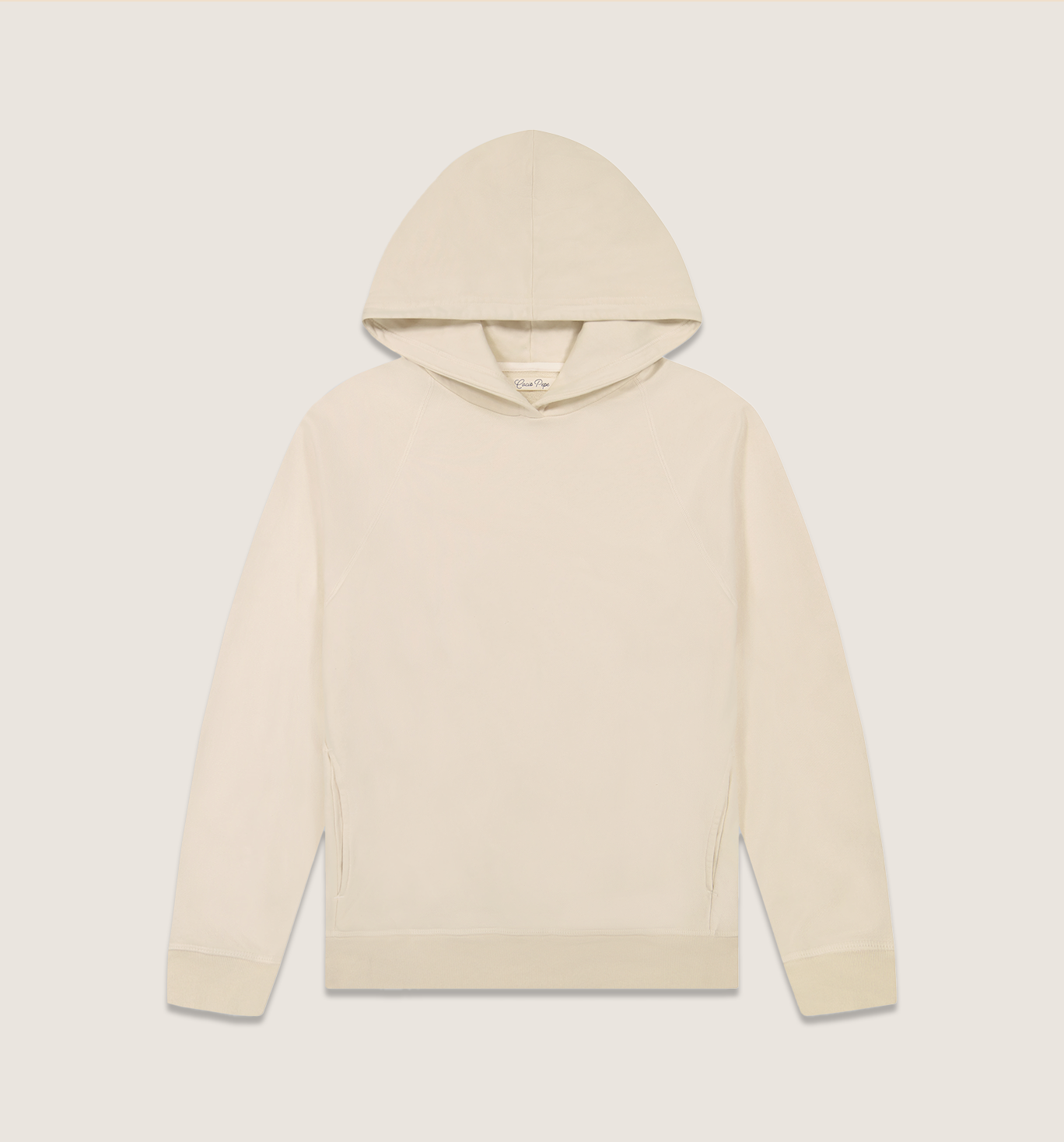 Organic Cotton Raglan Hoody Pasta