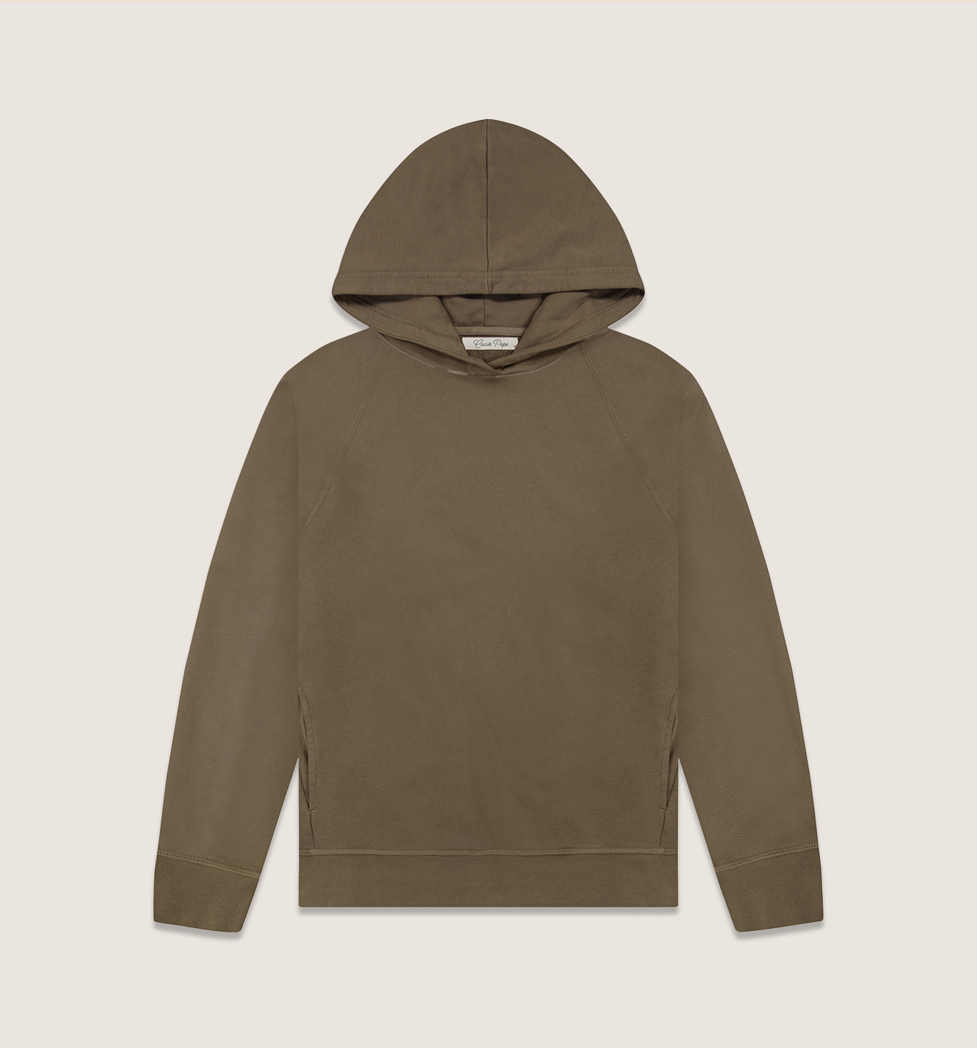 Organic Cotton Raglan Hoody Bronzo
