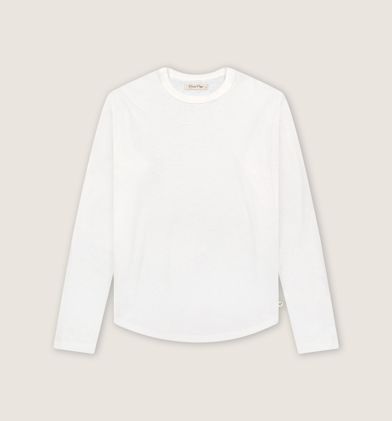 Organic Hemp Cotton L/S Camisa Crew White