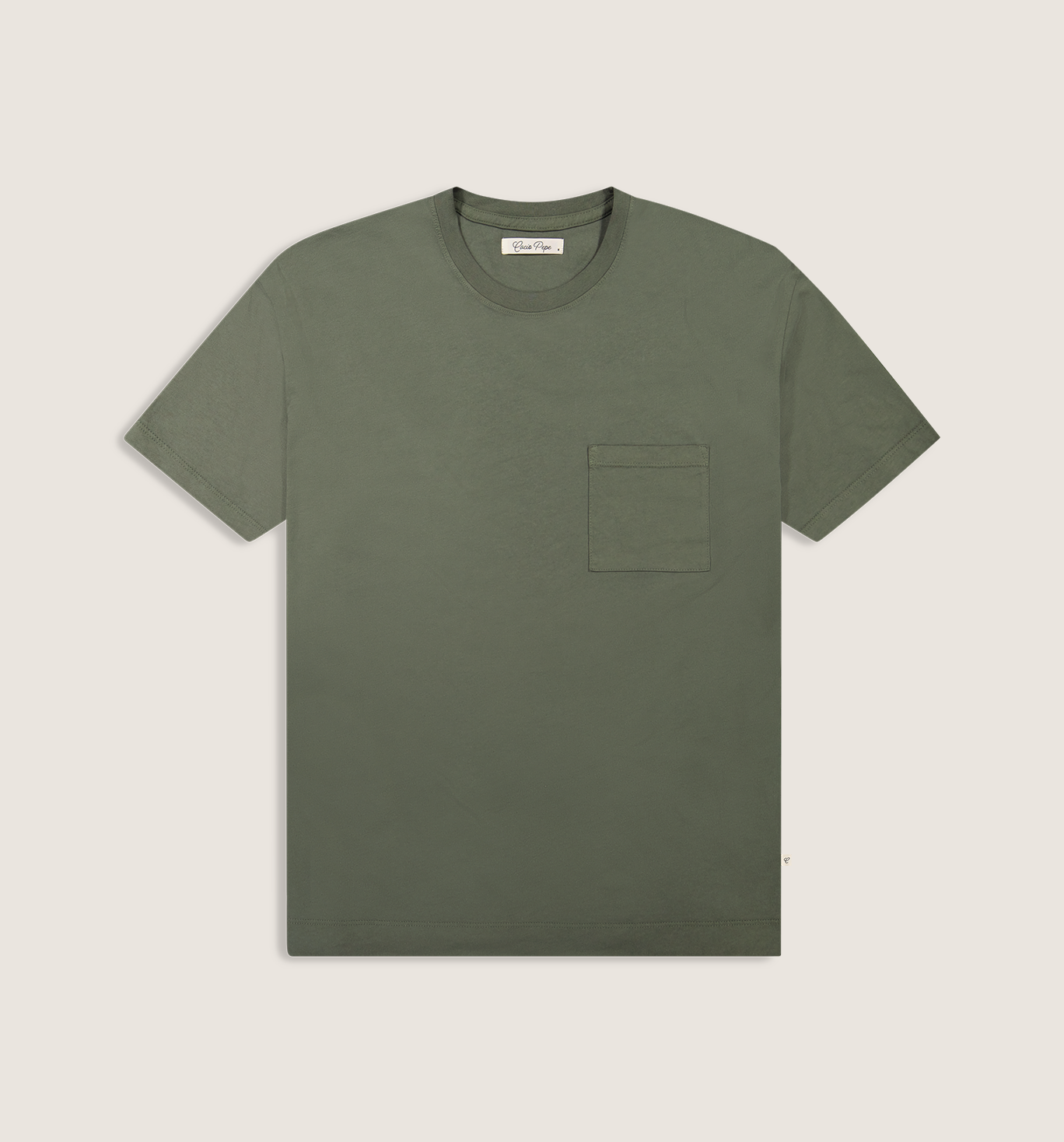 NEW Organic Cotton 89 Pkt Crew Olivo