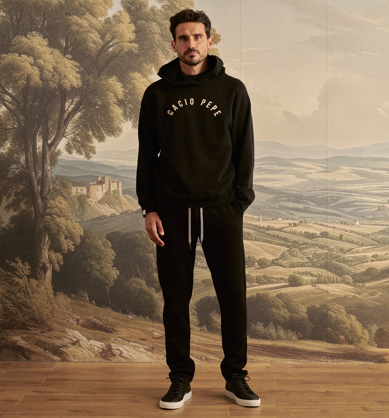Organic Cotton Arch Hoody Black