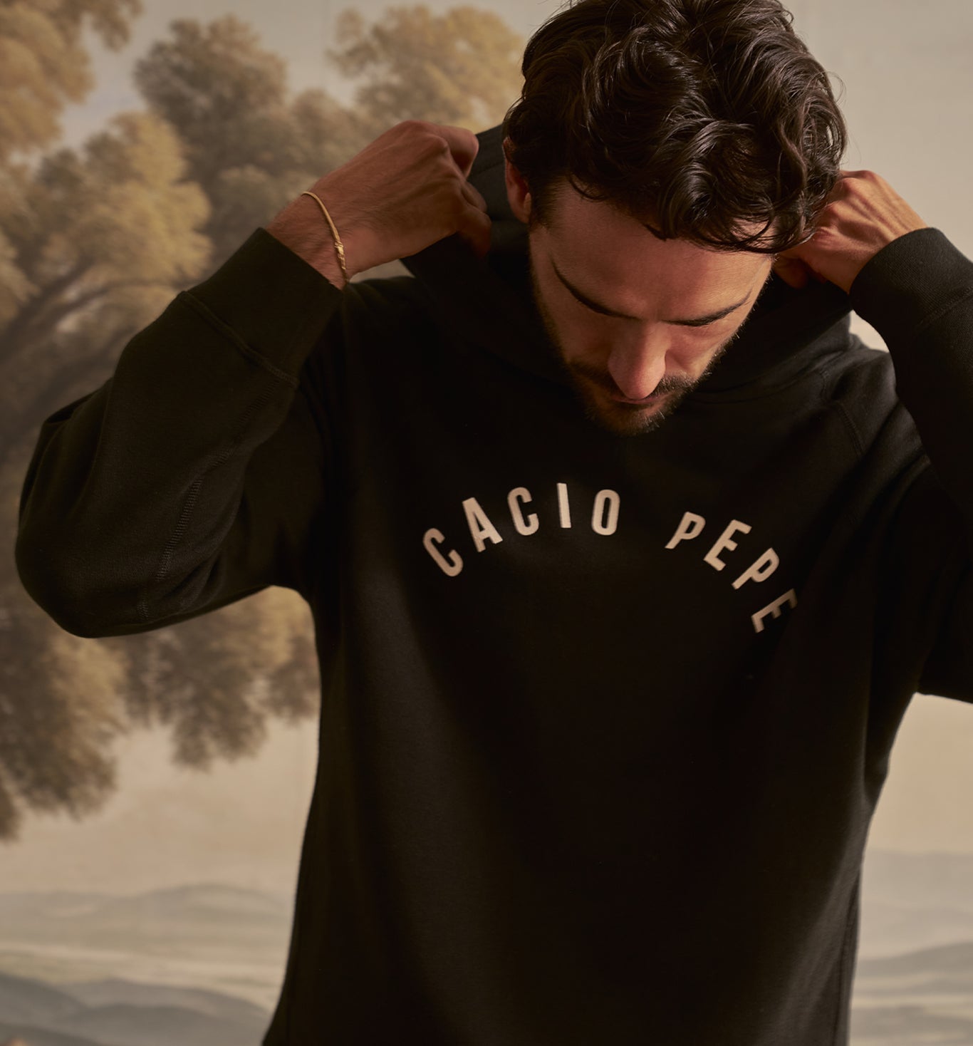 Organic Cotton Arch Hoody Black