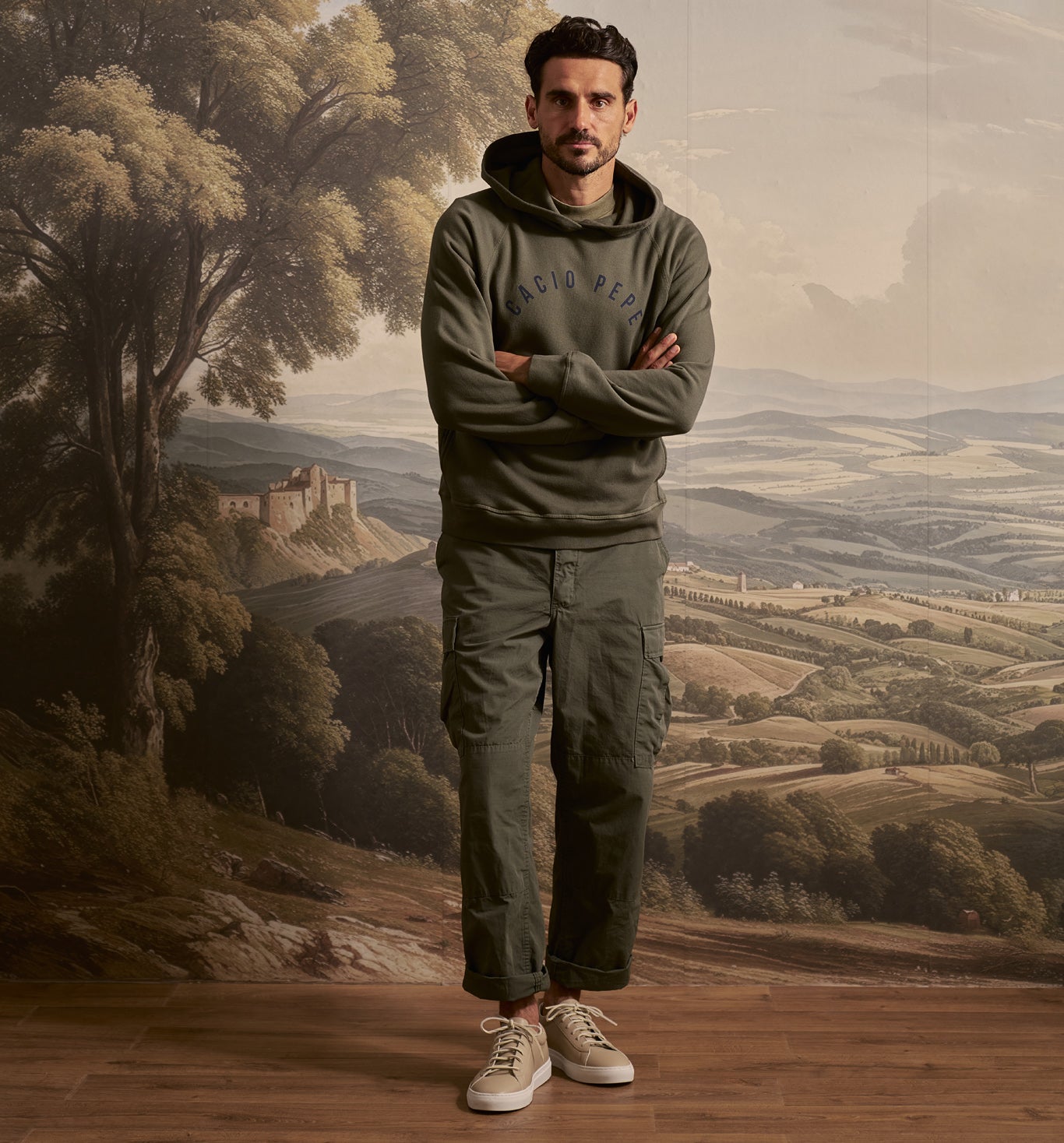 Organic Cotton Arch Hoody Olivo