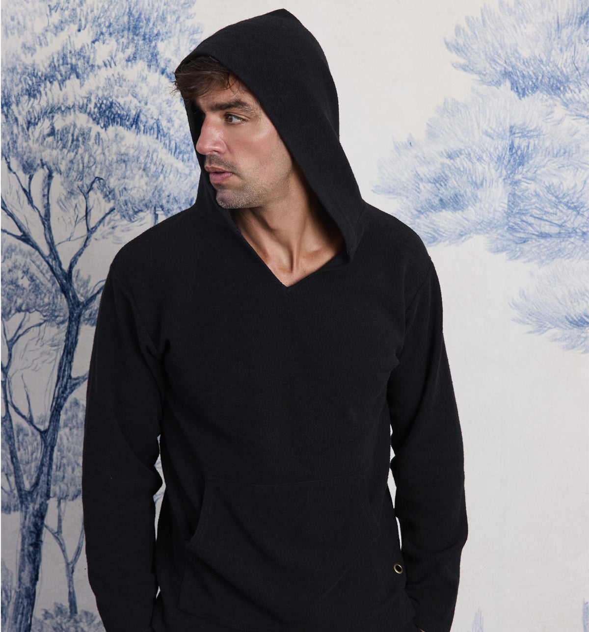 Organic Cotton Reverso Terry Baja Black