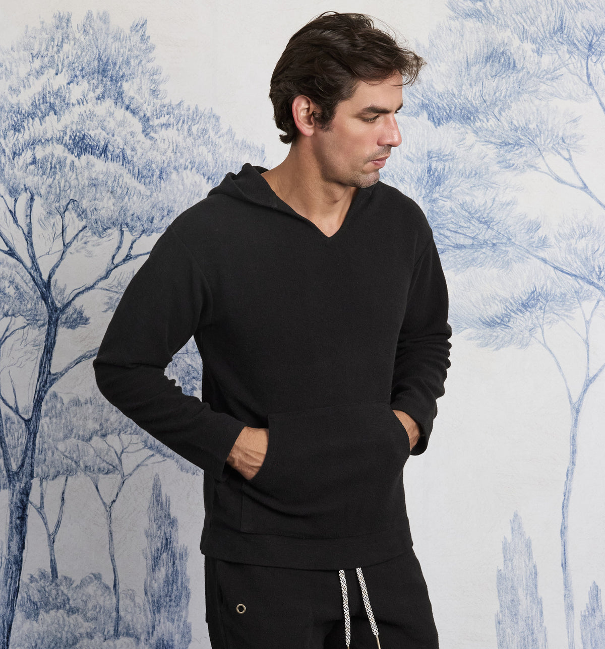 Organic Cotton Reverso Terry Baja Black