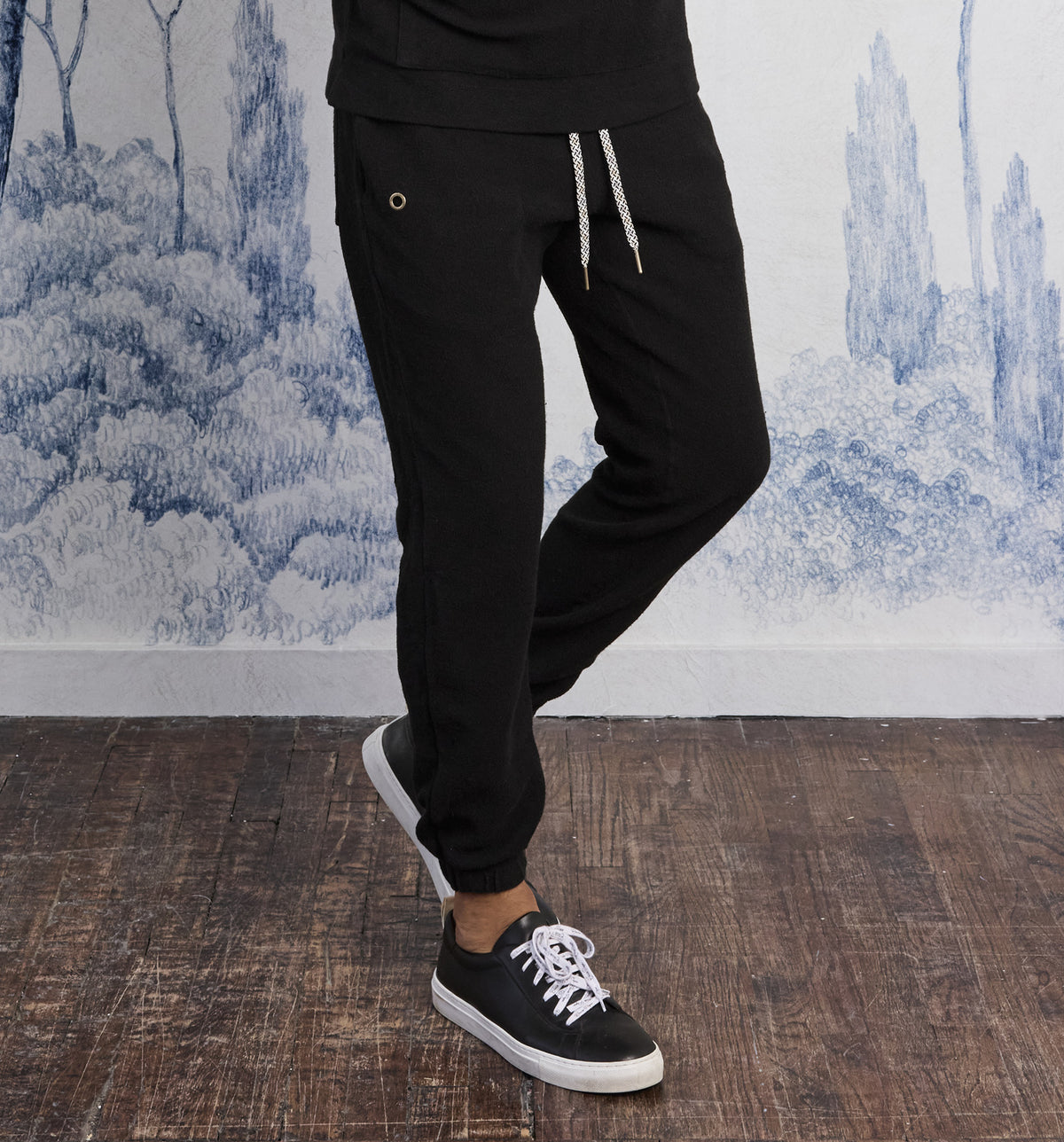 Organic Cotton Reverso Terry Sweatpant Black