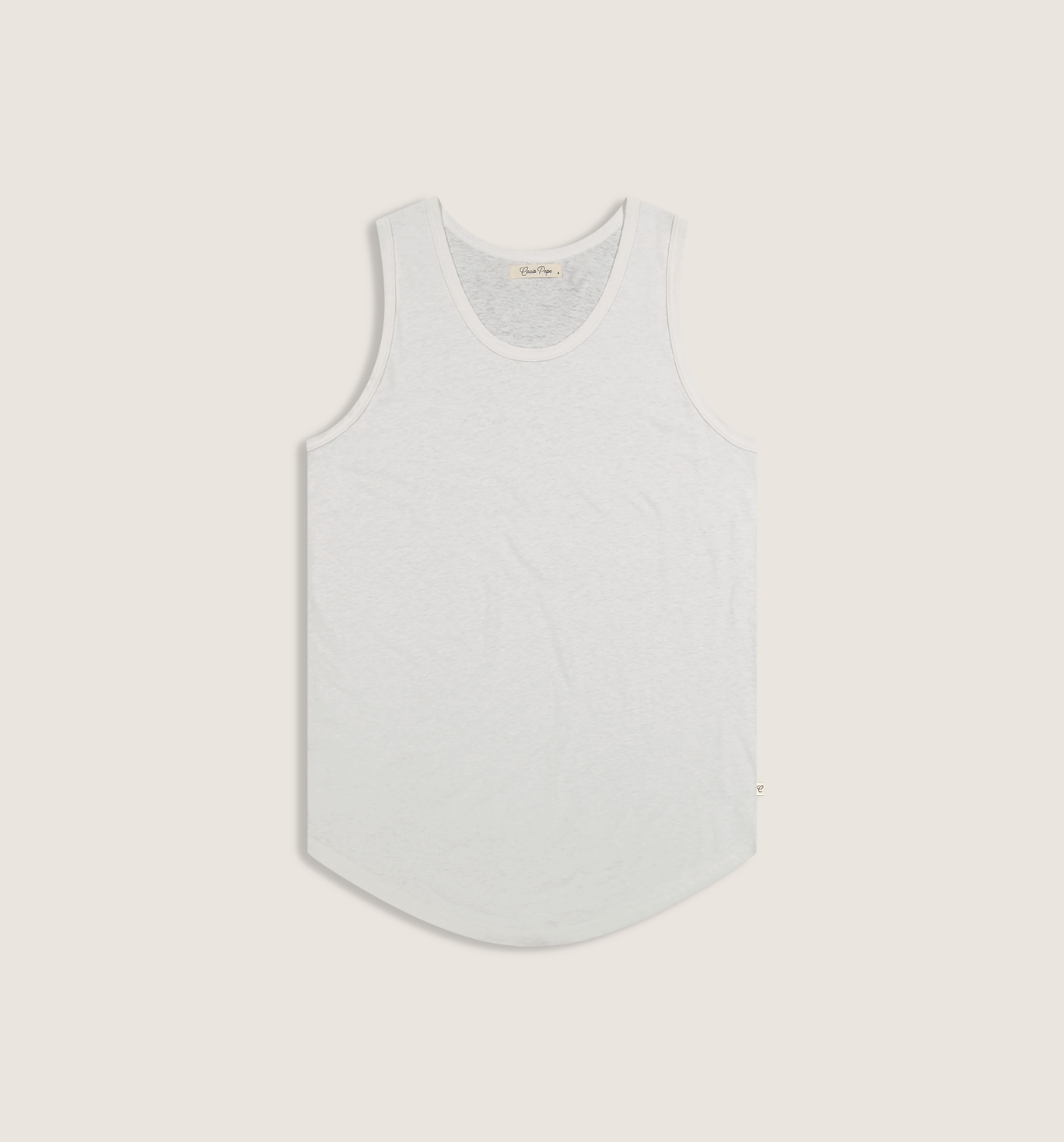 Hemp Cotton Camisa Tank Top White