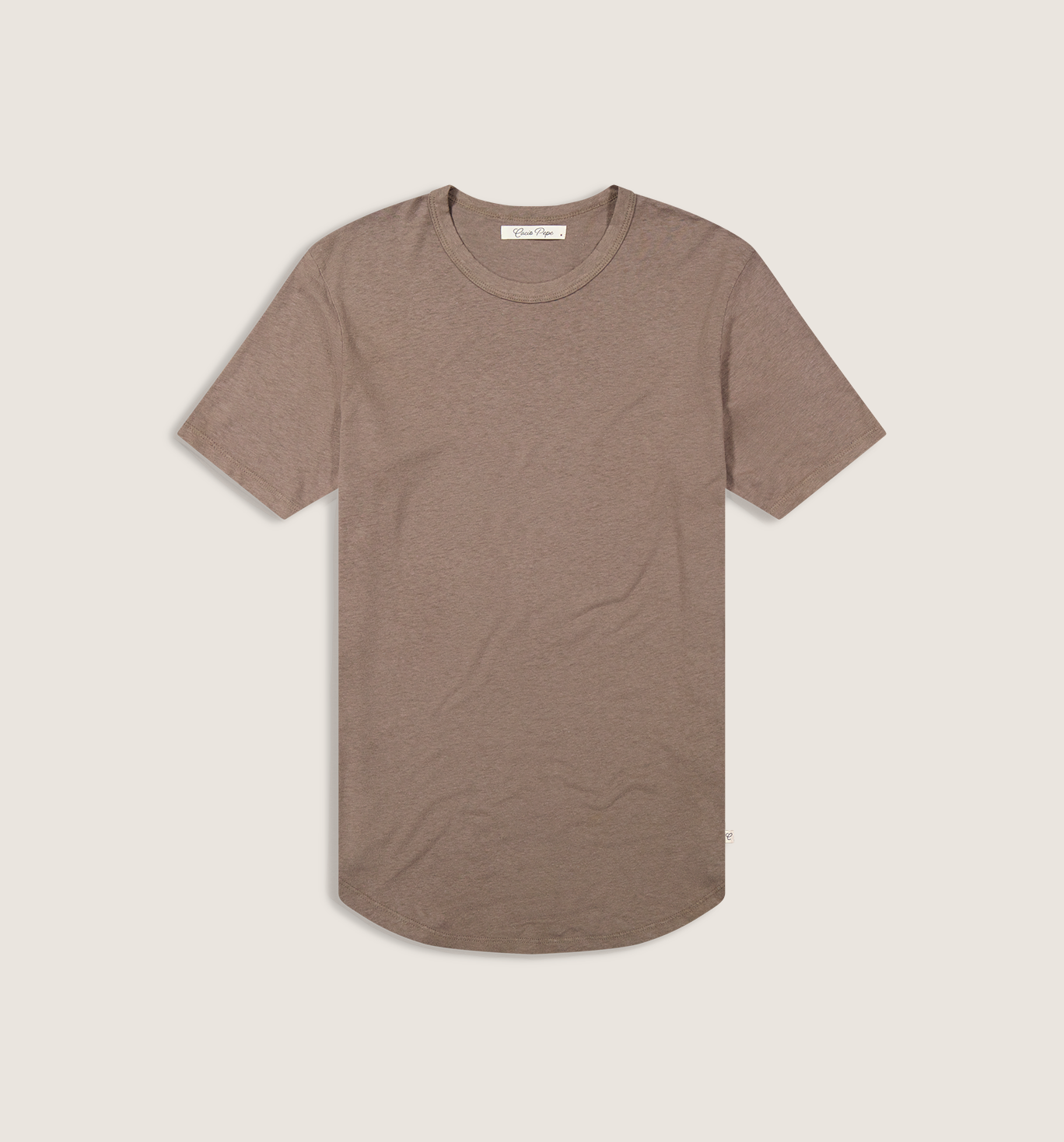 Hemp Cotton Camisa Crew Bronzo