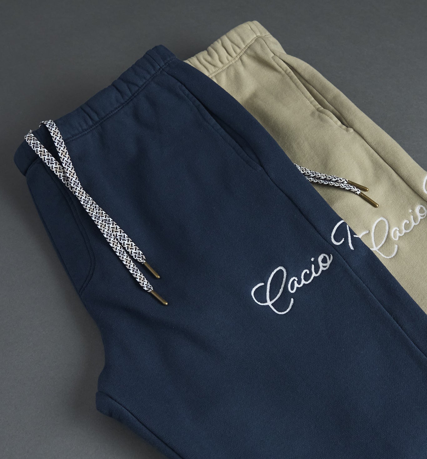 Organic Cotton Logo Chino Sweatpant Marina