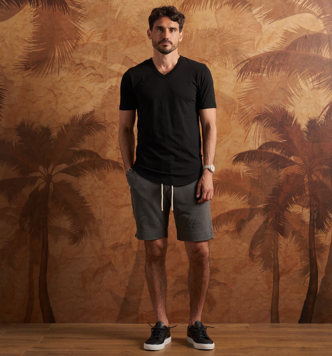 Organic Cotton Camisa V Black