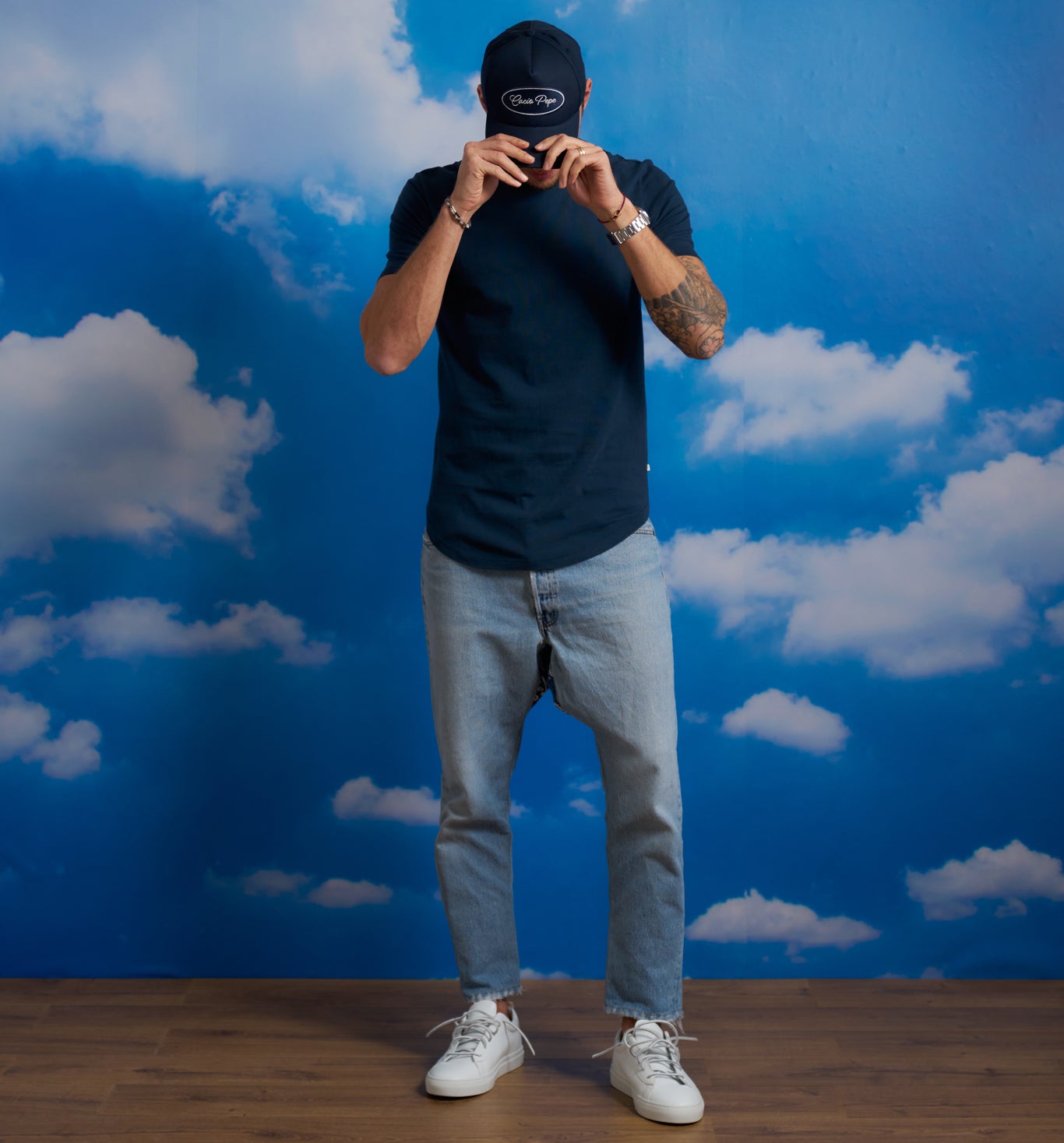 Organic Cotton Camisa Crew Marina