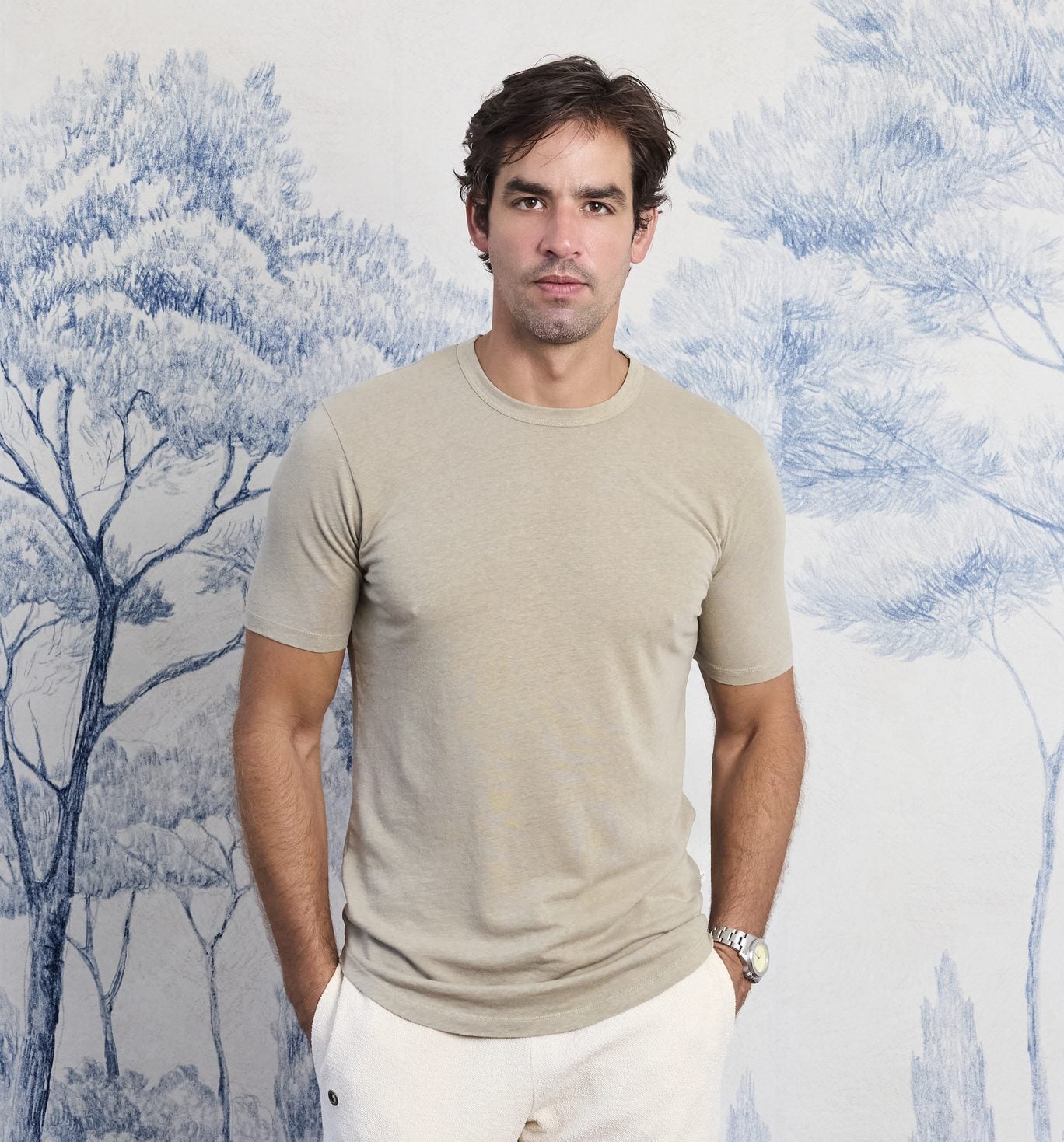 Organic Hemp Cotton Camisa Crew Honey