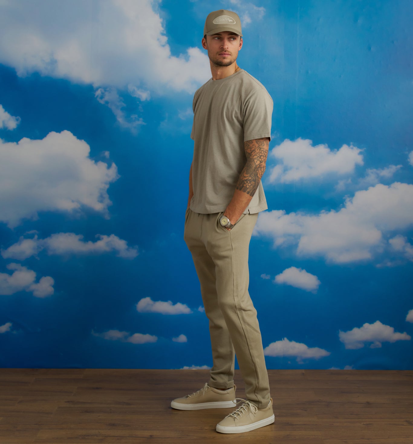 Organic Cotton Chino Sweatpant Honey