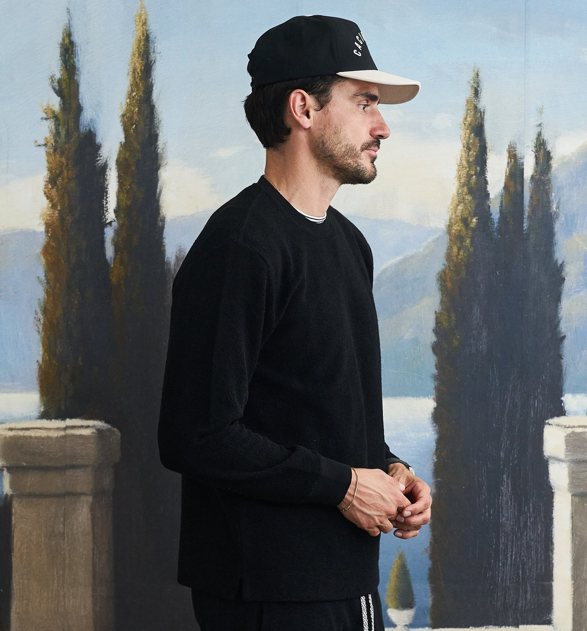 Organic Cotton Reverso Terry Classico Sweatshirt Black