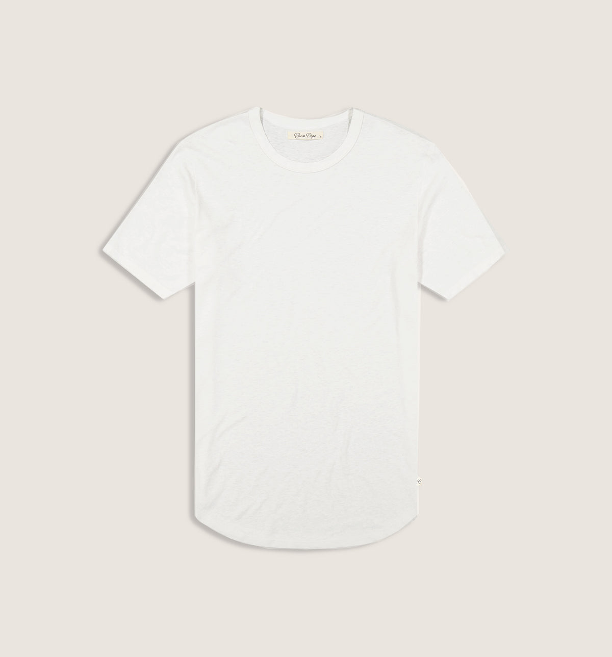 Organic Hemp Cotton Camisa Crew White