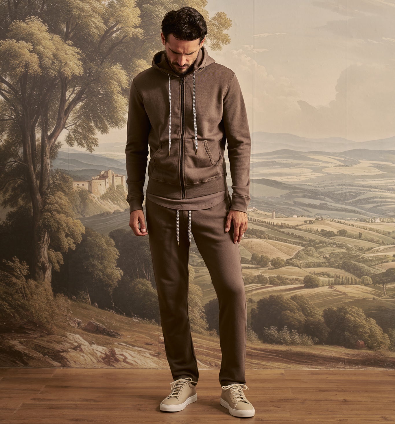 Organic Cotton Zip Hoody Bronzo