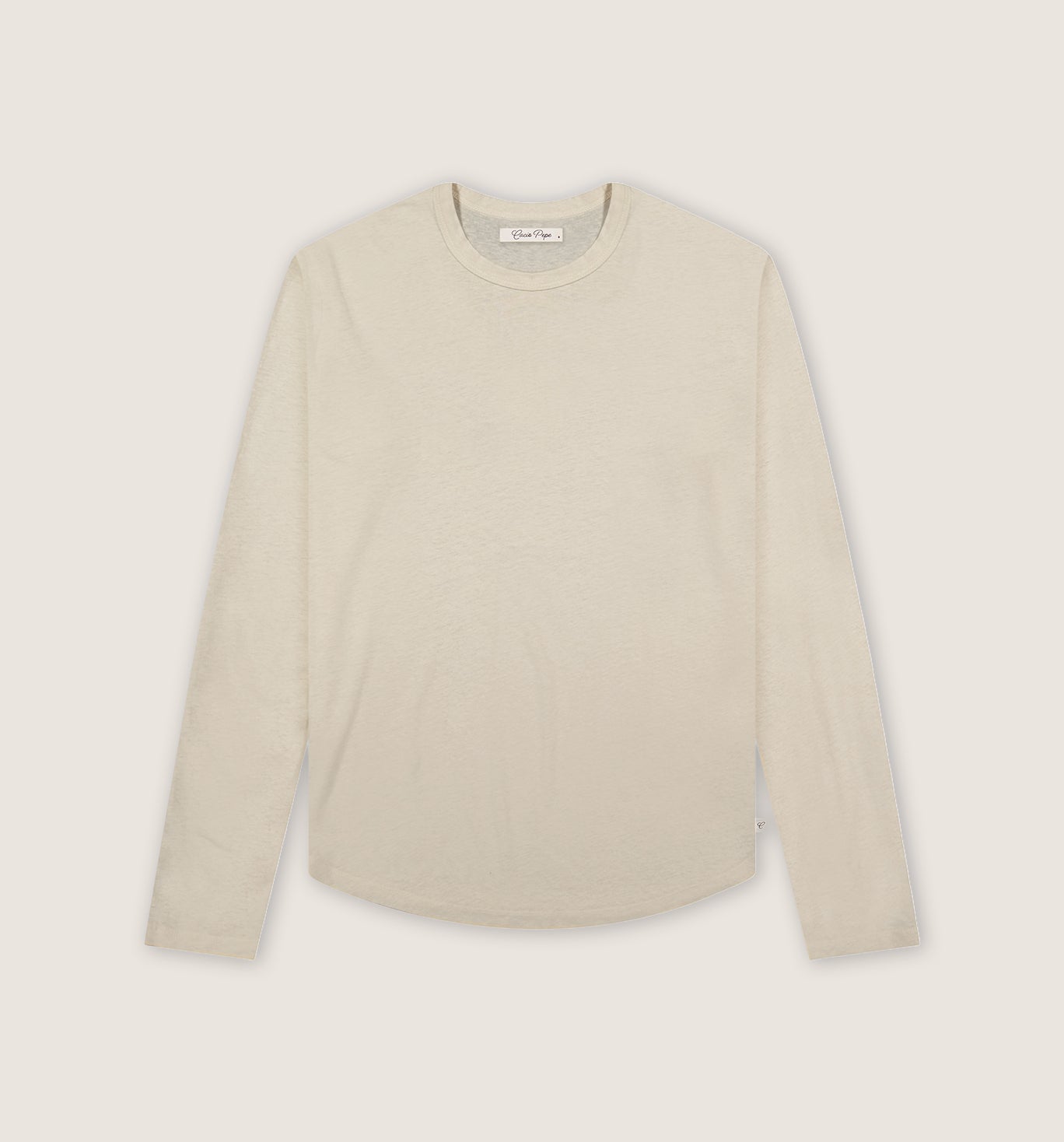 Organic Hemp Cotton L/S Camisa Crew Pasta