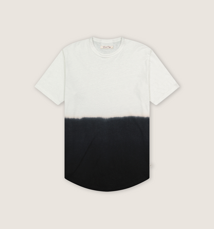 Dip Dyed Organic Hemp Cotton Camisa Crew Black