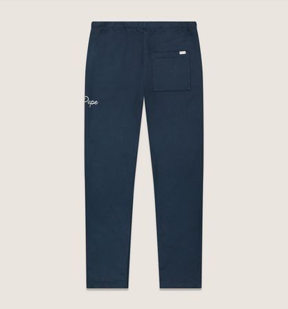 Organic Cotton Logo Chino Sweatpant Marina