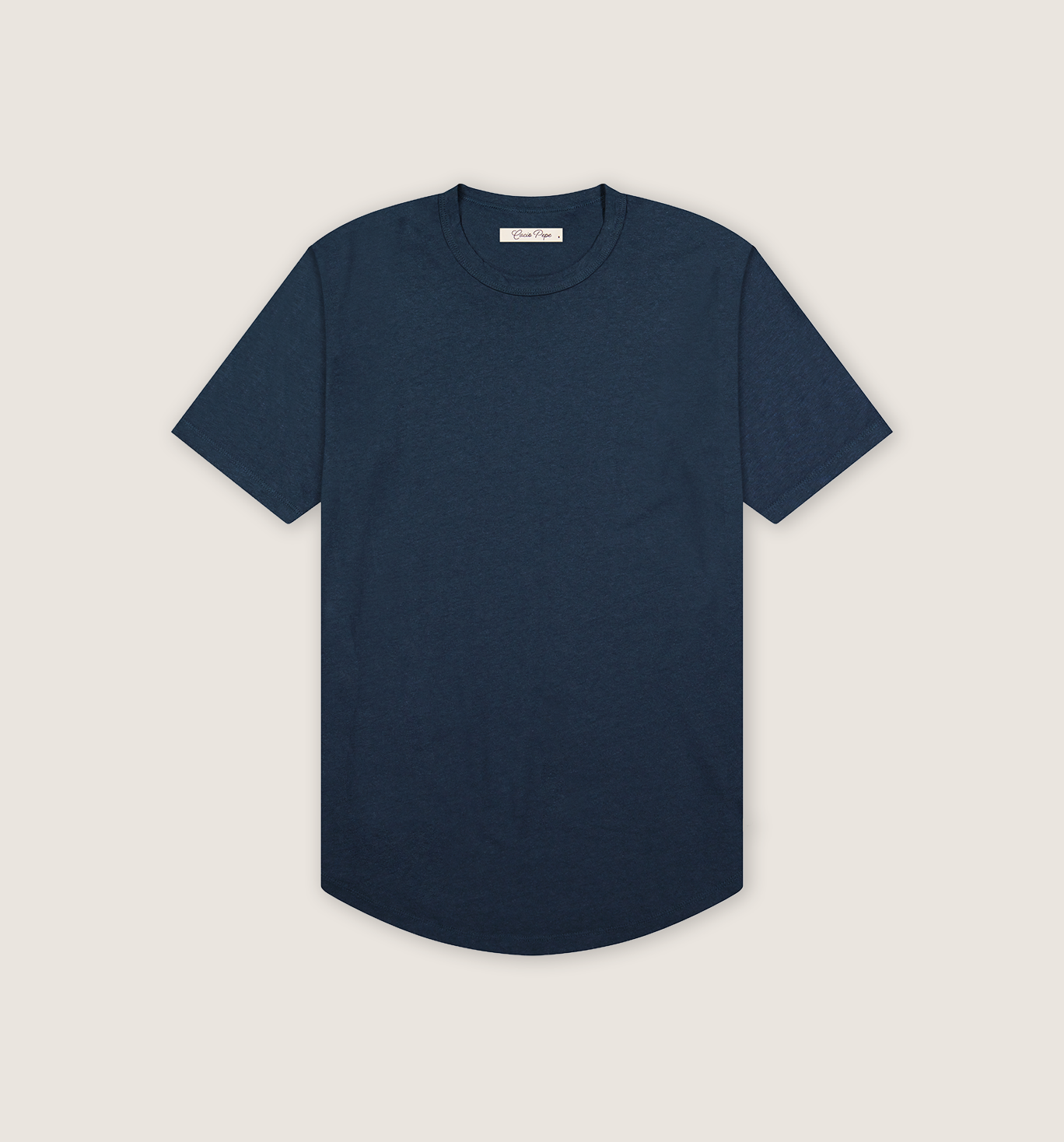 Organic Hemp Cotton Camisa Crew Marina