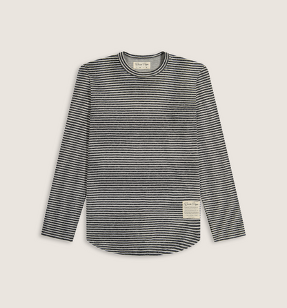 Deadstock Striped L/S Camisa Heather Grey