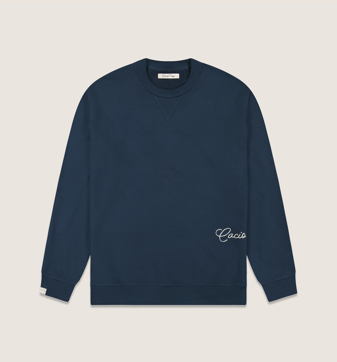 Organic Cotton Logo Crew Sweatshirt Marina