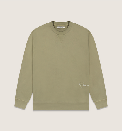 Organic Cotton Logo Crew Sweatshirt Honey