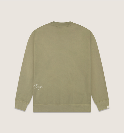 Organic Cotton Logo Crew Sweatshirt Honey