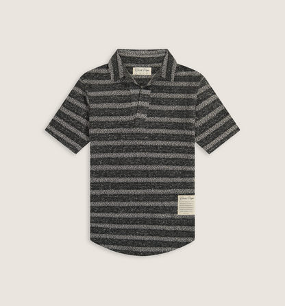 Deadstock Striped Camisa Polo Heather Grey