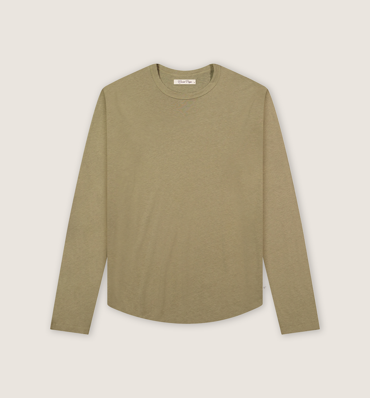 Organic Hemp Cotton L/S Camisa Crew Honey