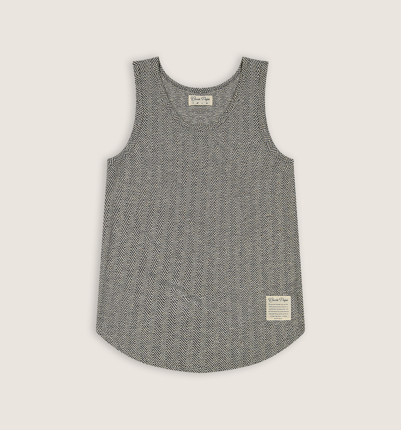 Deadstock Herringbone Terry Tank Top Navy