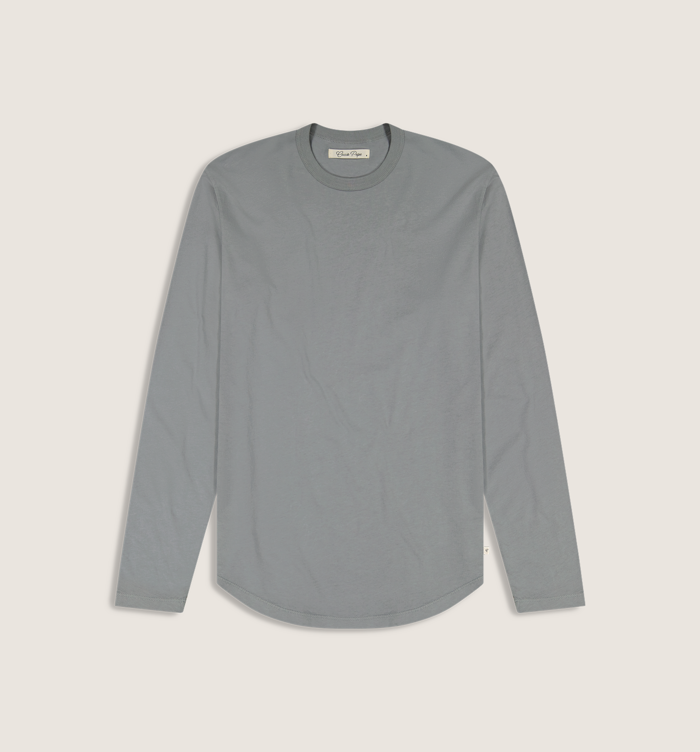 Organic Cotton L/S Camisa Crew Slate