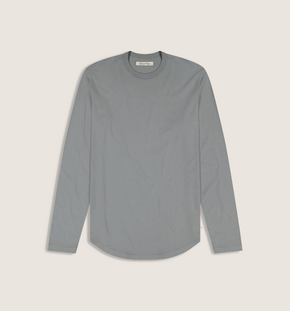 Organic Cotton L/S Camisa Crew Slate