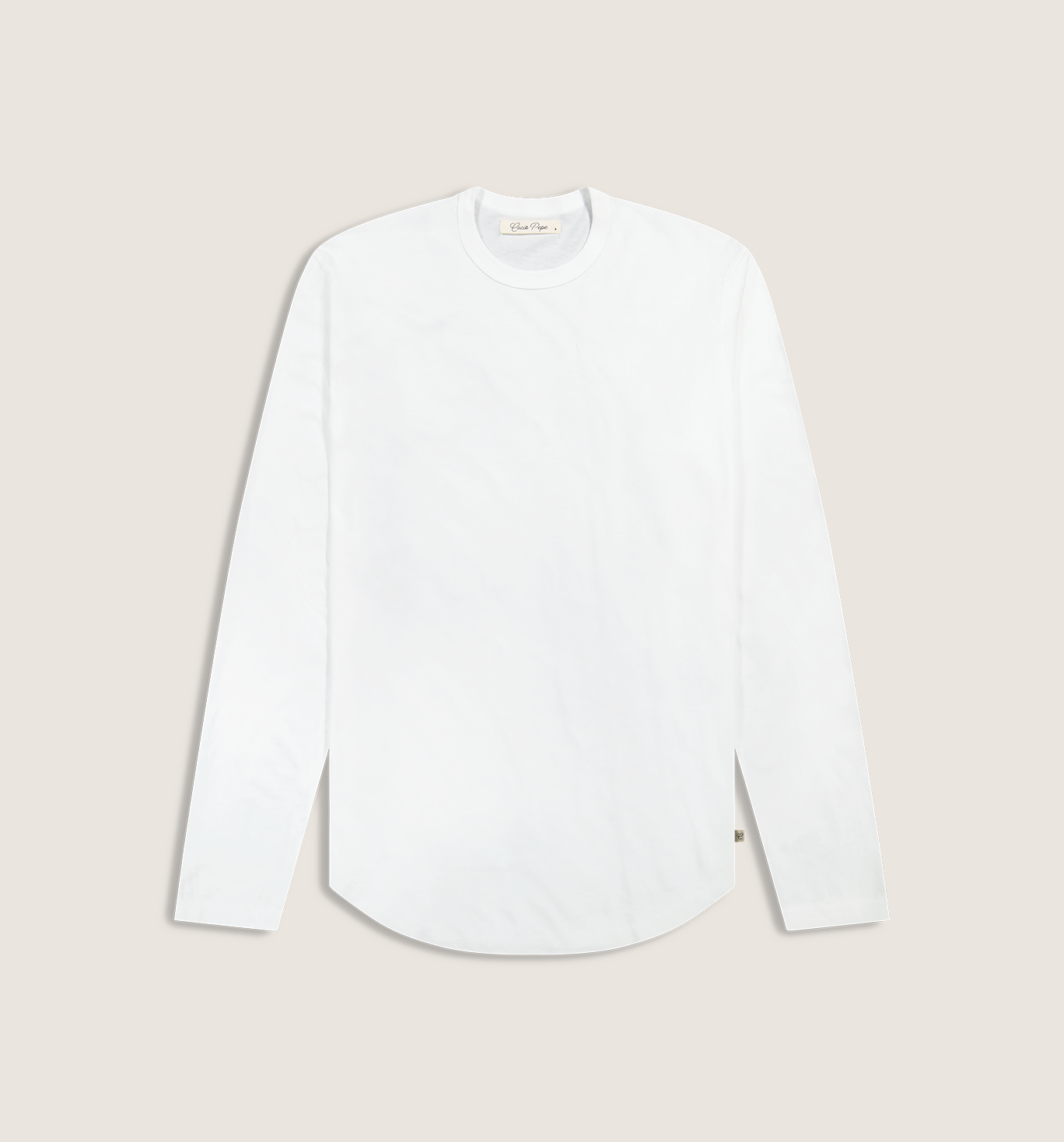 Organic Cotton L/S Camisa Crew White