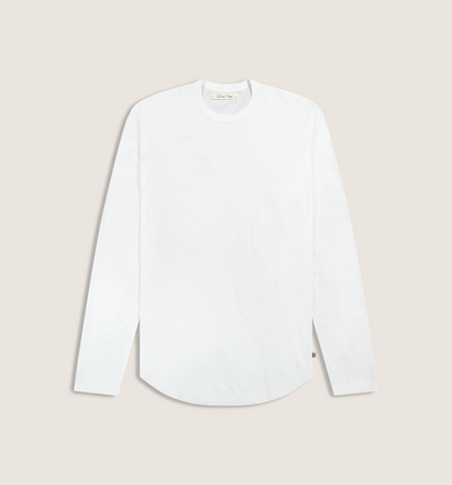 Organic Cotton L/S Camisa Crew White