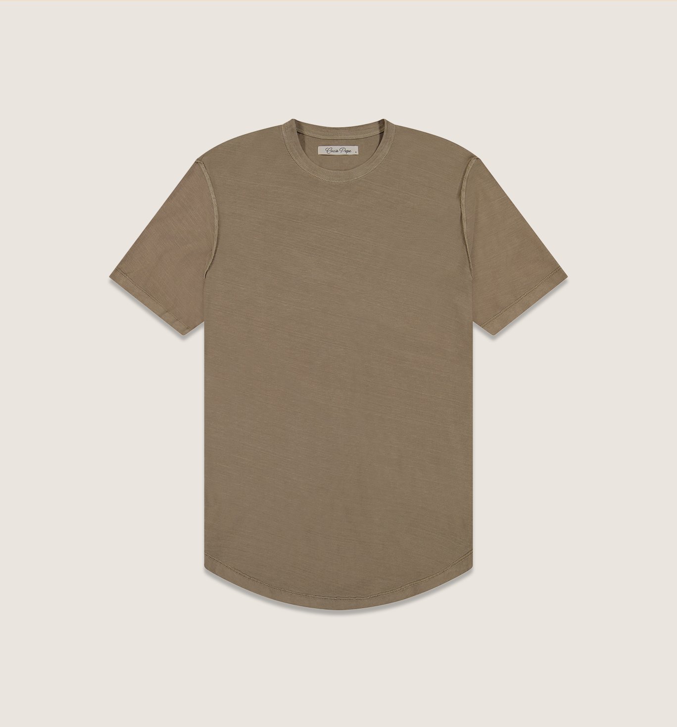 Organic Cotton Inside Out Camisa Crew Bronzo