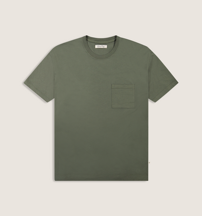 NEW Organic Cotton 89 Pkt Crew Olivo