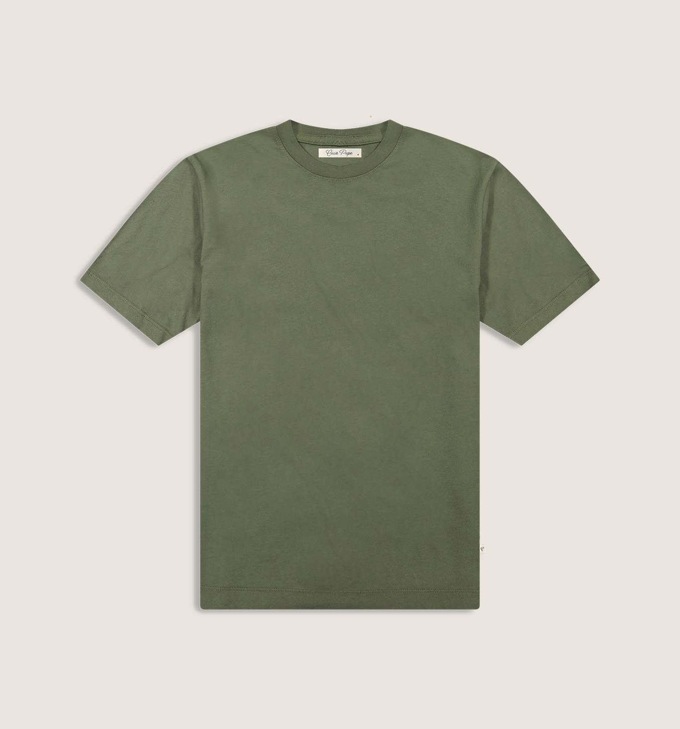 Organic Cotton Classico Crew Olivo