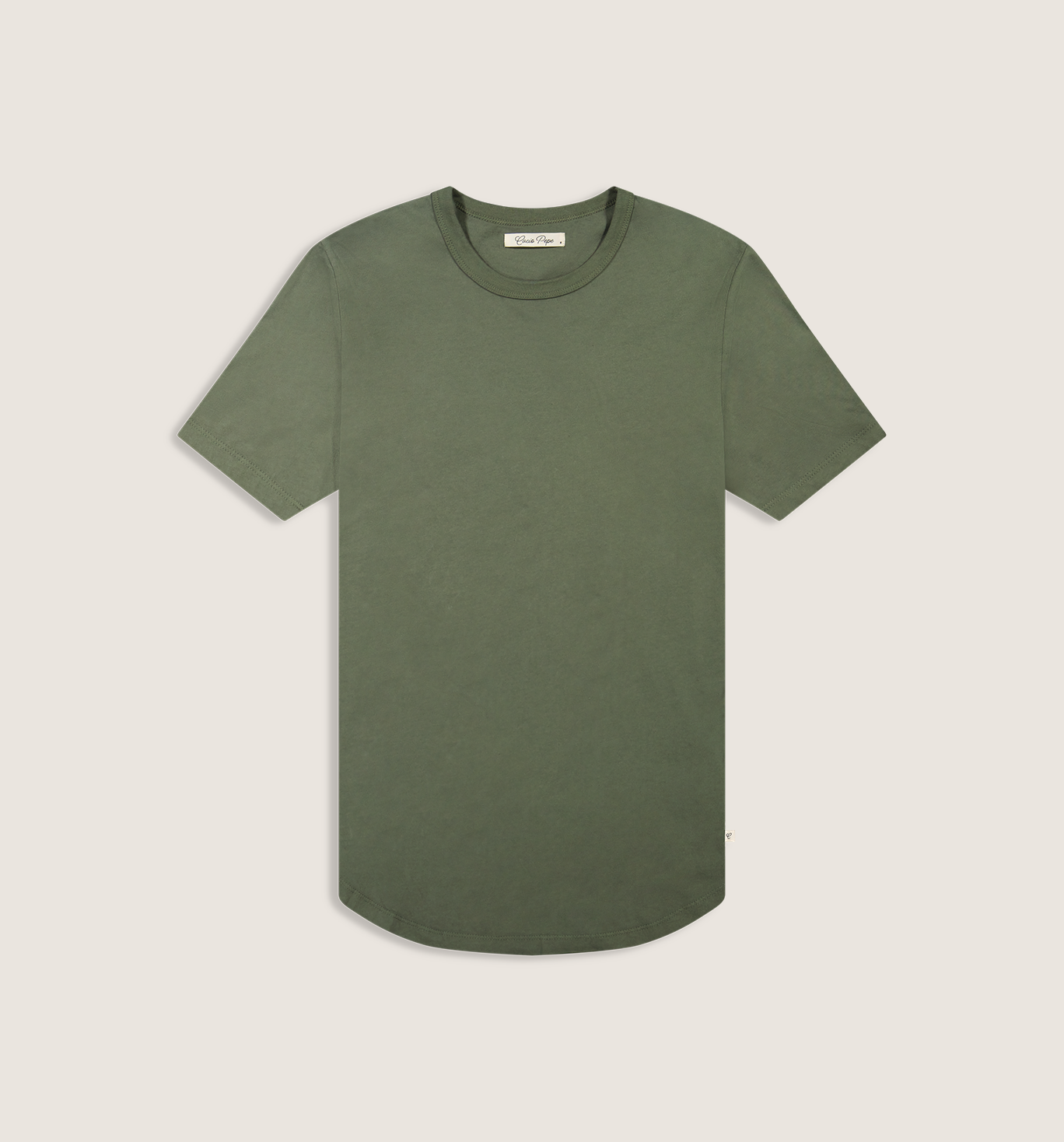 Organic Cotton Camisa Crew Olivo