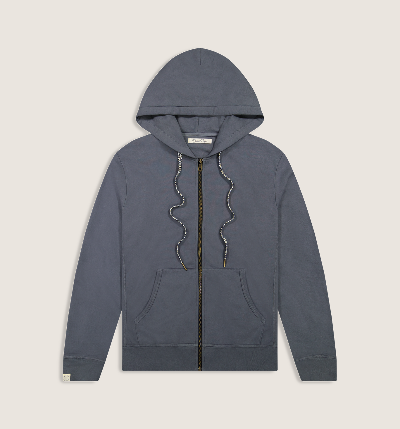 Organic Cotton Zip Hoody Iron
