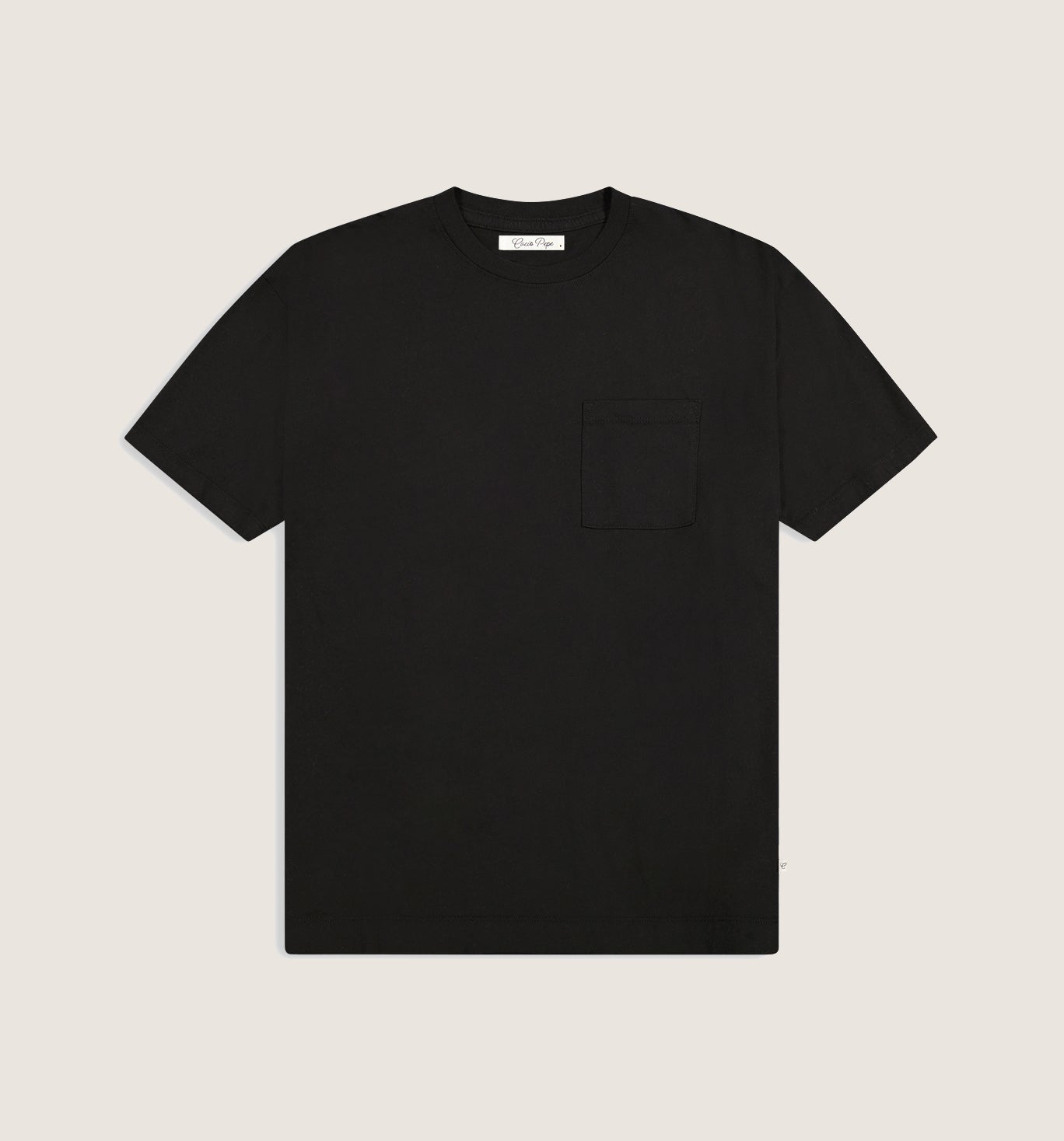 Organic Cotton 89 Pkt Crew Black