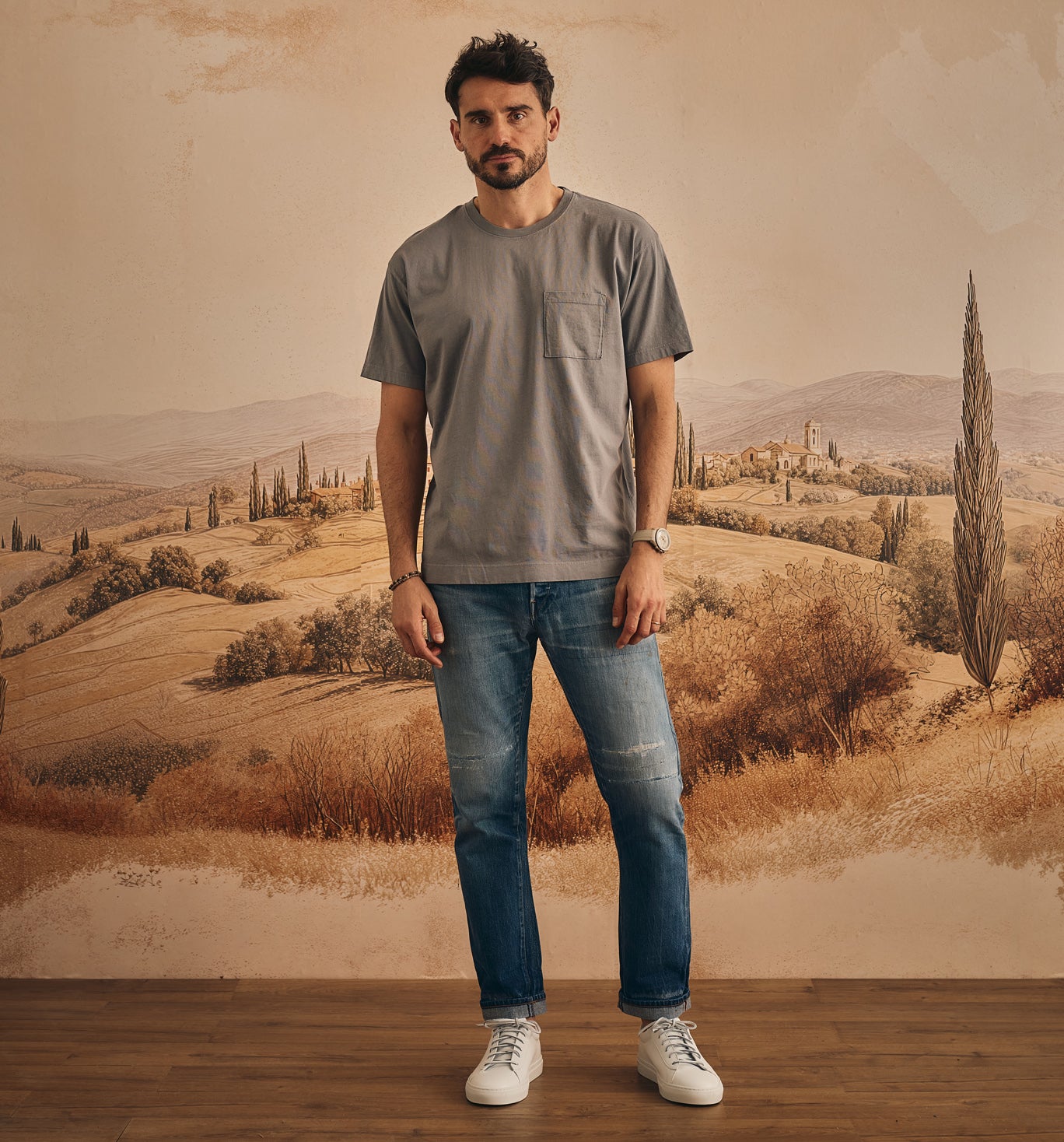 Organic Cotton 89 Pkt Crew Slate