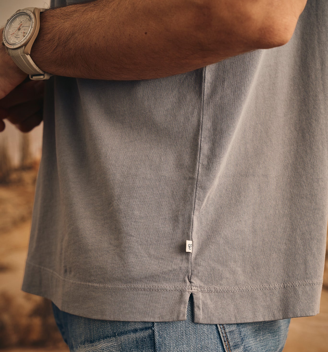 Organic Cotton 89 Pkt Crew Slate