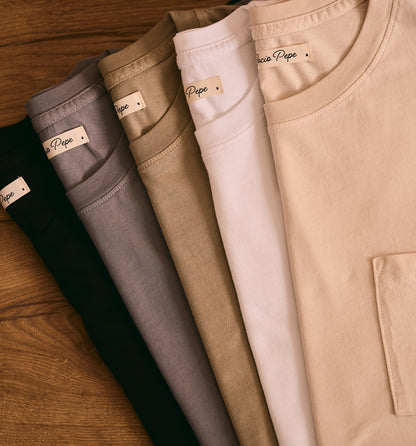 Organic Cotton 89 Pkt Crew White