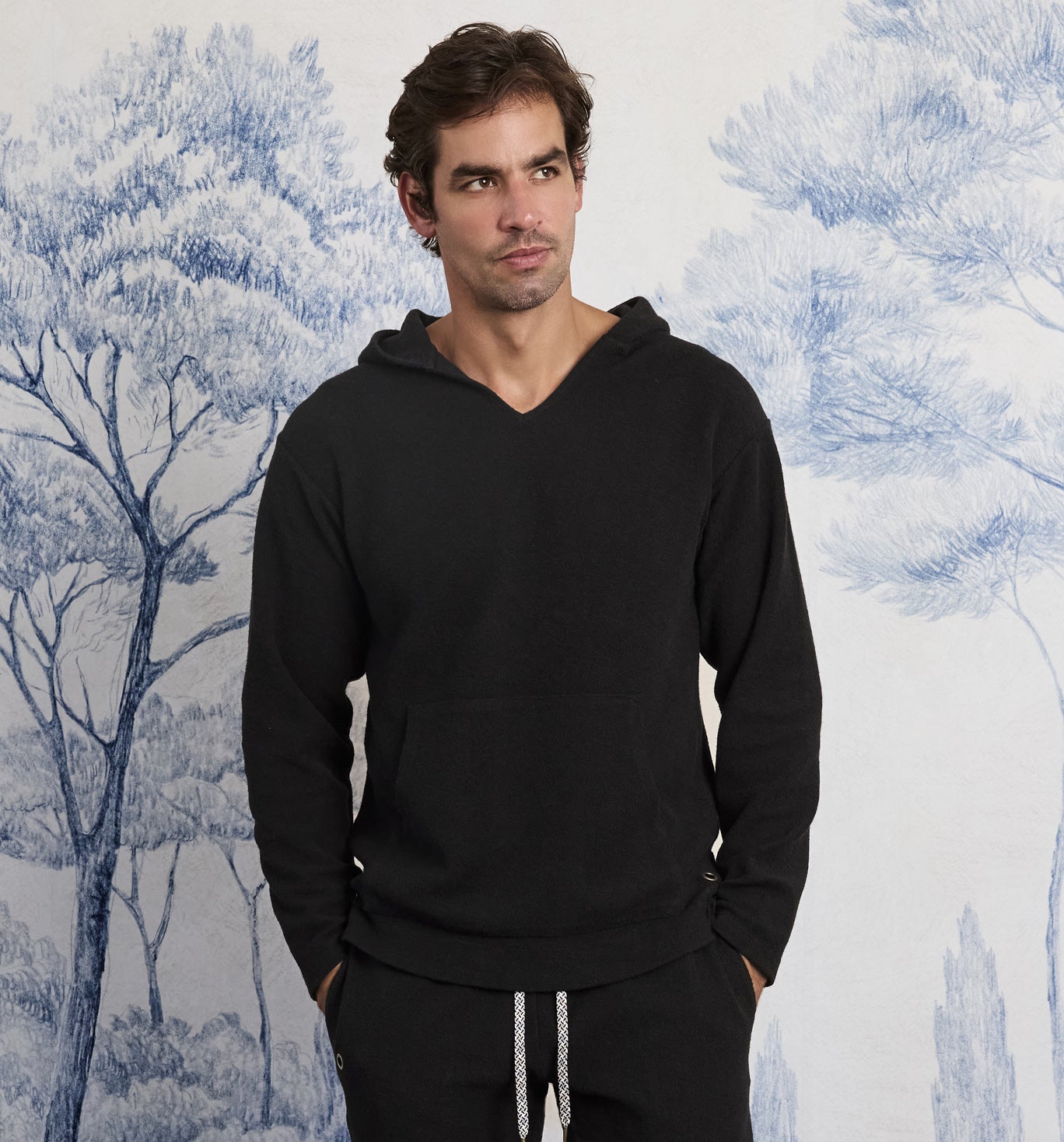 Organic Cotton Reverso Terry Baja Black