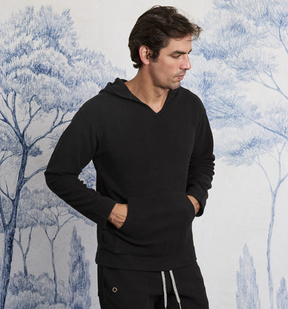 Organic Cotton Reverso Terry Baja Black