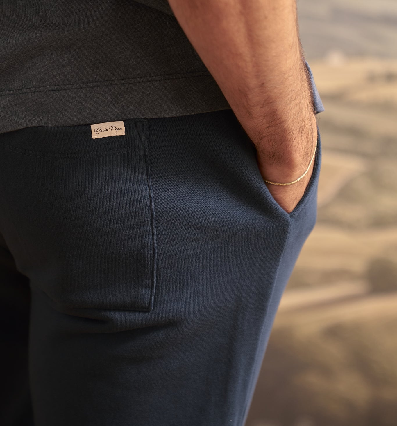 Organic Cotton Chino Sweatpant Marina