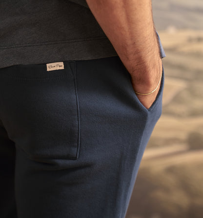 Organic Cotton Chino Sweatpant Marina